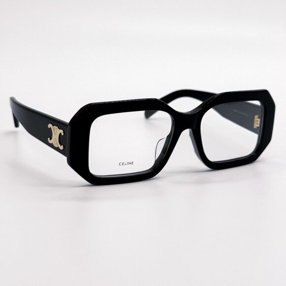 NEW CL50155F 001, GEOMETRIC EYEGLASSES CELINE WOMEN EYEWEAR - Picture 1 of 10